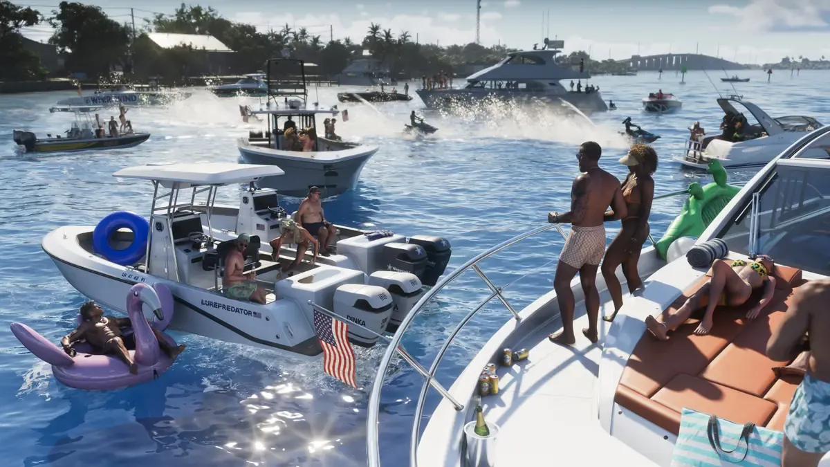 Fiesta en barcos y motos de agua en los Cayos de Leonida